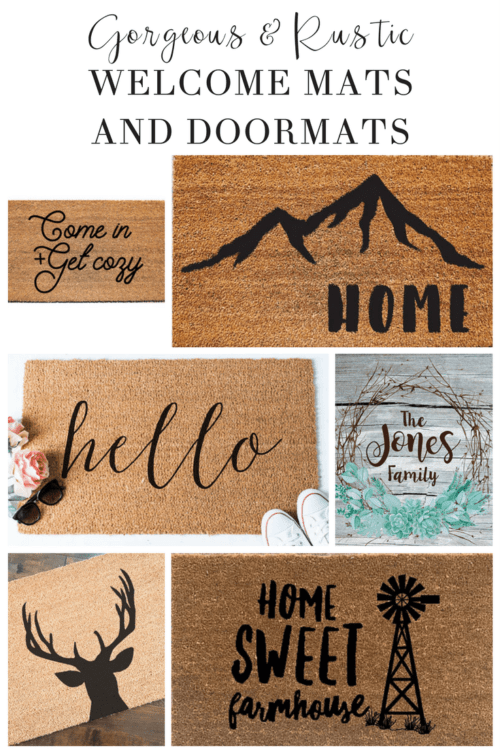 7 Gorgeous Rustic Welcome Mats and Doormats