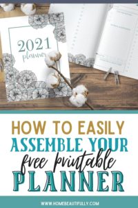 how to assemble your 2021 free printable planner