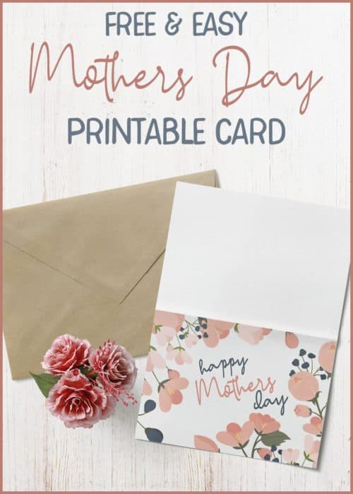 Free and Easy Printable Mothers Day Card to Make! | Home Beautifully