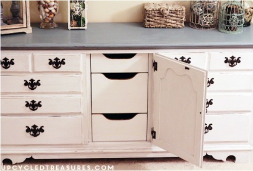 white wood dresser