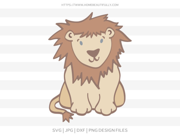 Download this cute baby lion SVG file. Perfect for DIY nursery decor.  Also available as JPG, PNG, or DXF.  Great for Cricut crafts or woodworking signs.